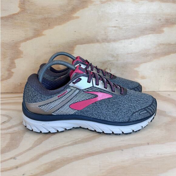 Brooks -Adrenaline GTS 18 -Running Shoes -Gray -Women's -9(D) Wide - 1202681D079 - Picture 1 of 9